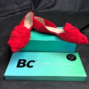 BORN IN CALIFORNIA Red flats with a snow cone toe